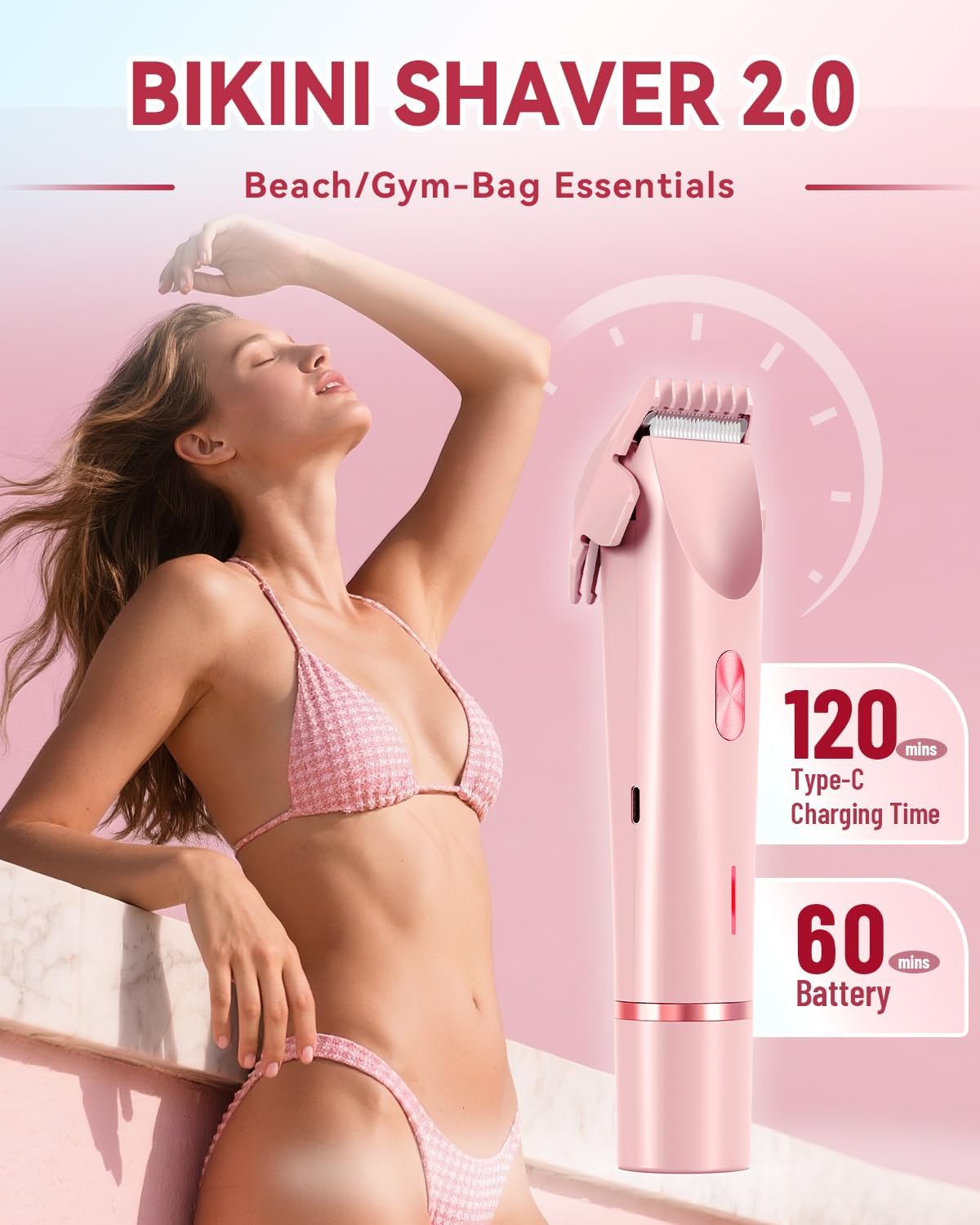 SmoothSilk™ 2-in-1 Hair Remover & Shaver – For Face, Body & Bikini Zone